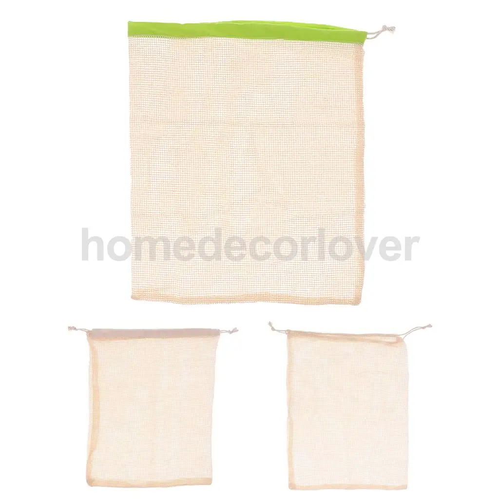 Mesh Shopping Beach Bag Grocery Bags Fruit Vegetable Travel Basket Green