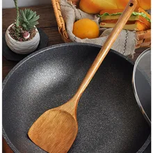 Cookware Scoop Spatula Hand-Wok-Shovel Kitchen-Tools-Accessories Wooden Long-Handle Non-Stick