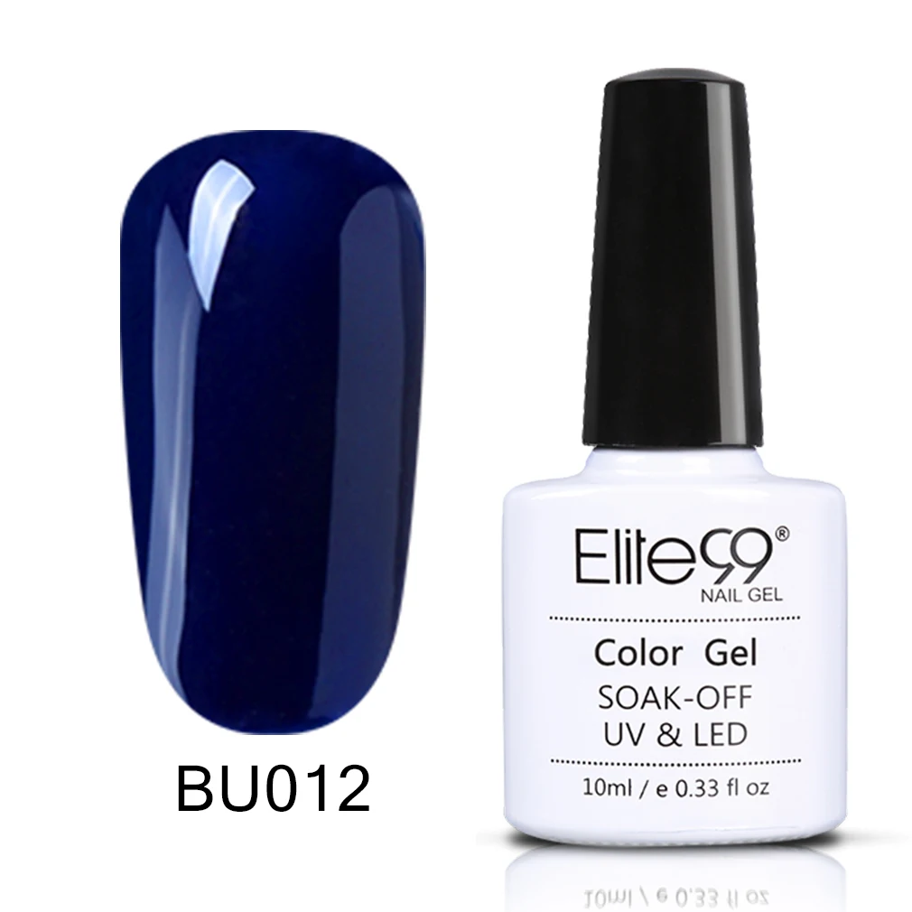 Elite99 Дизайн ногтей 10 мл синяя серия гель лак замачиваемый УФ светодиодный Гель-лак для ногтей Полупостоянный эмаль маникюрный лак краска - Цвет: 12