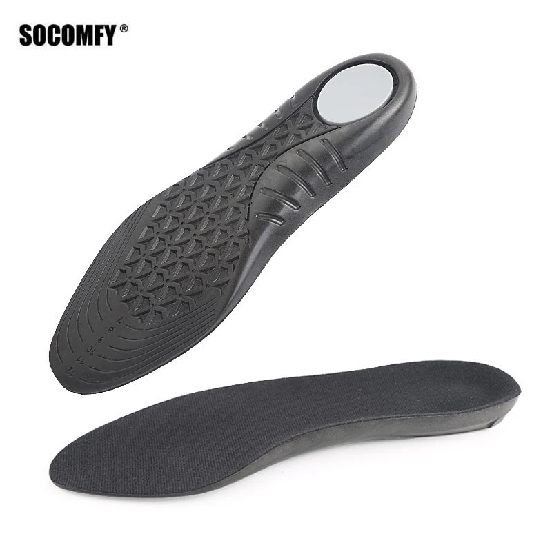 SOCOMFY ПУ спортивные стельки Массажная Подушка Plantar Fasciitis военные колодки