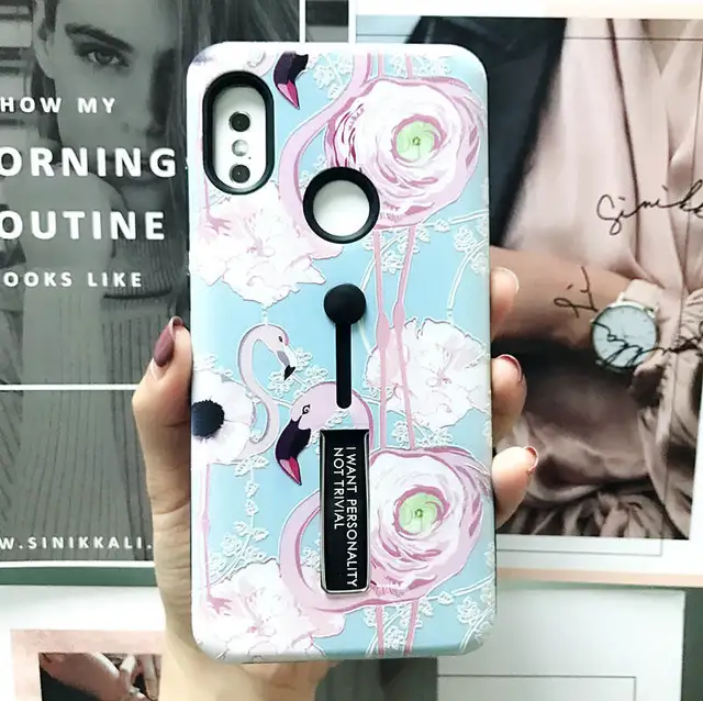 Special Price Unique Style Phone Case For Xiaomi Redmi Note 5 Pro Hide Stand Holder Silicone TPU Back Cover For Xiaomi Redmi Note5 Pro Cases