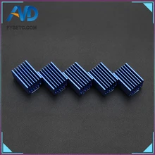 5 sztuk duży niebieski aluminiowy sterownik radiator blok chłodzenia radiator dla FYSETC TMC2100 TMC2208 V1.2 TMC2130 V1.0 V1.1 silnik krokowy