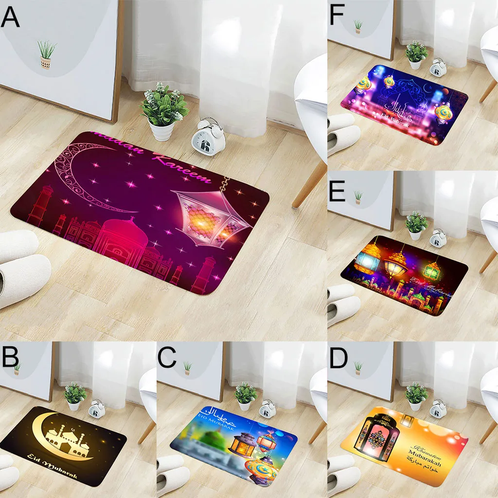 Рамадан фестиваль удобный квадратный фланелевый кухонный нескользящий коврик 40*60 см напольный коврик для ванной современный стиль