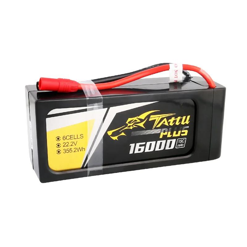 1 шт. литий-полимерный аккумулятор tattu 6S 22,2 V 16000mAh Plus 15C 6S1P 22,2 V с AS150 XT150 Разъем для RC Racing Drone БПЛА батареи