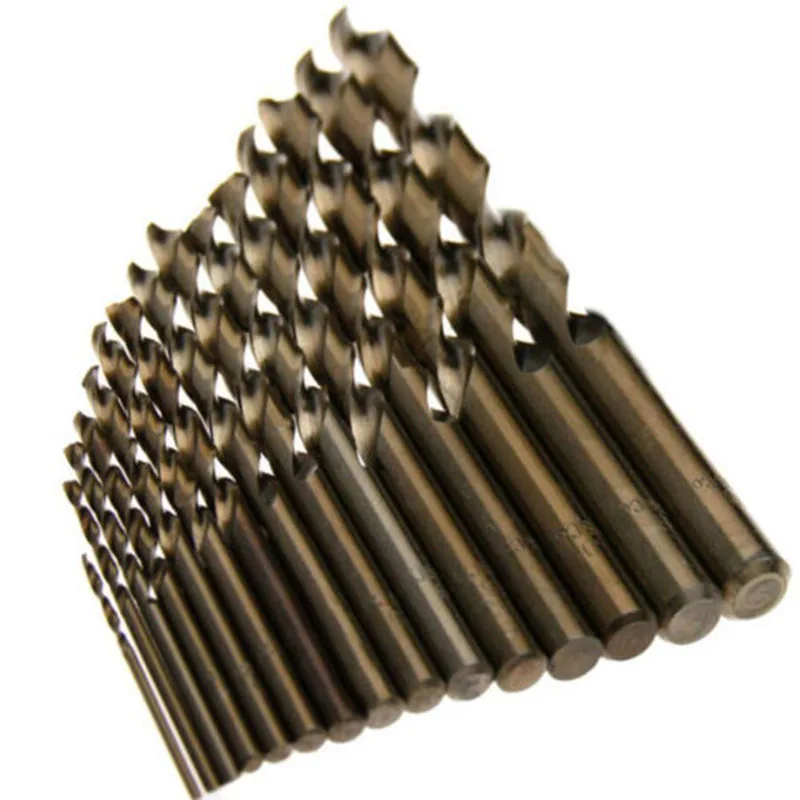 

15pc HSS CO Drill Bit M35 5% Cobalt For Drilling Stainless Steel Set 1.5-10m /