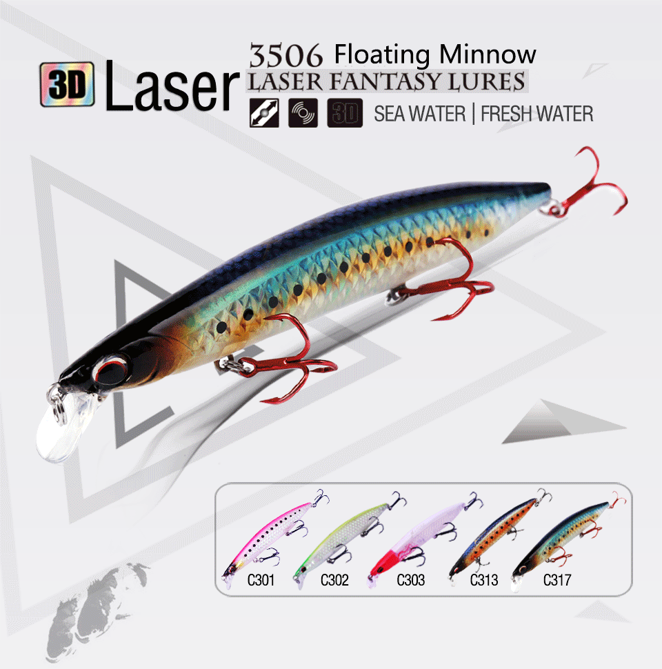 Kingdom Fishing Lure Minnow Hard Bait 8g,95mm 20g,125mm 27g,140mm Floating Artificial Baits Wobblers Swimbaits Model 3506 (1)