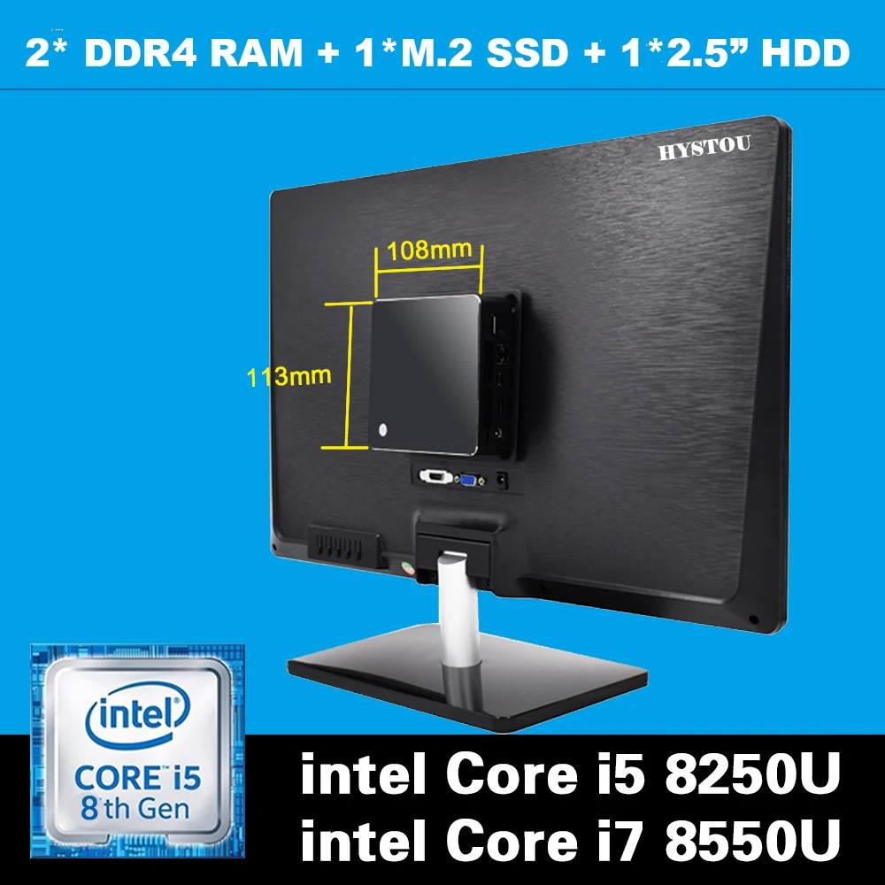 

8TH Gen i7 Mini PC 8565U 64GB DDR4 RAM Windows 10 pro with Fan Computer i5 8265U Type-C UHD graphics 620 M.2 SSD 4K HTPC i3 8145