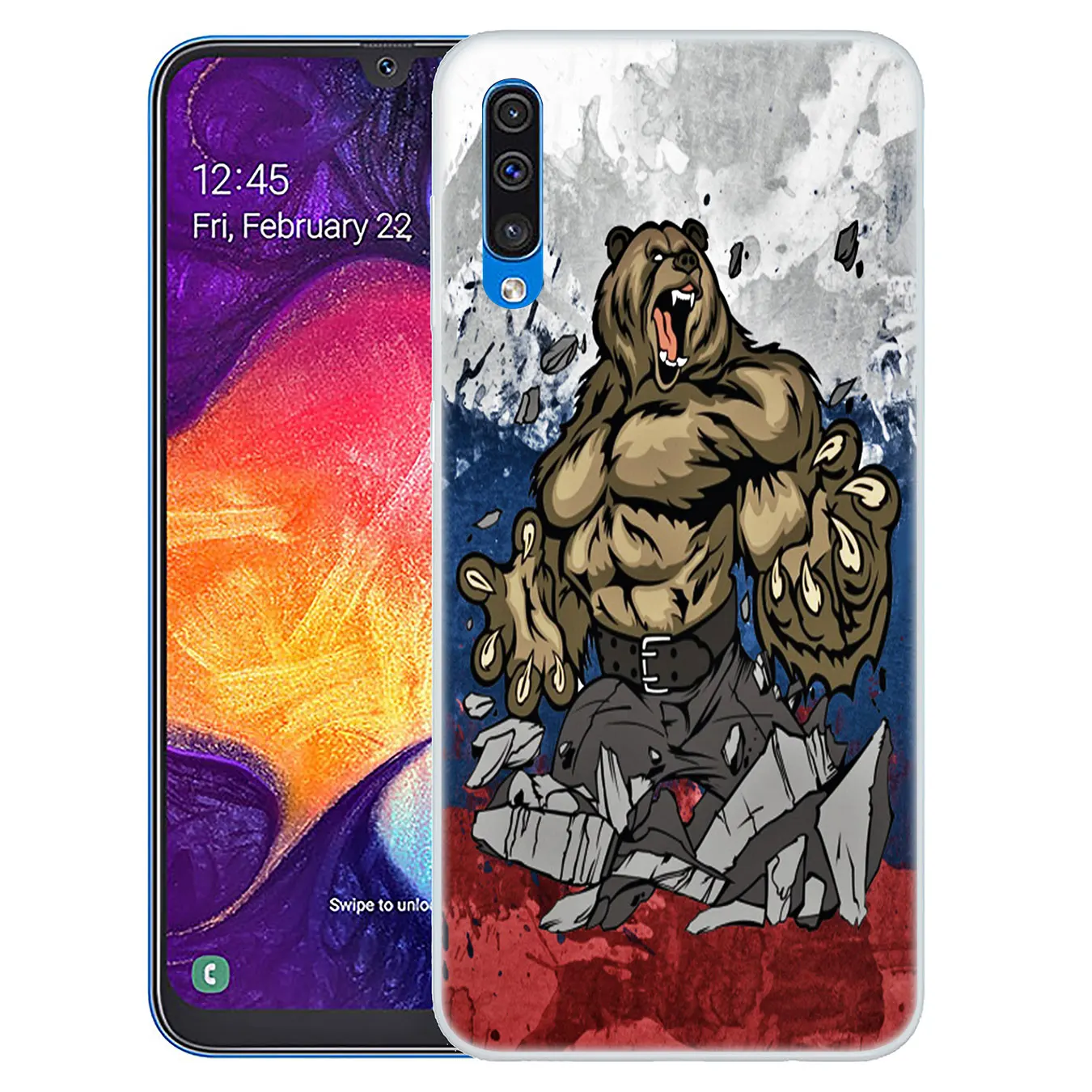 Чехол для телефона Samsung Galaxy M40 M30 M20 M10 A10 A20 A30 A40 A50 A60 A70 с флагом Российской