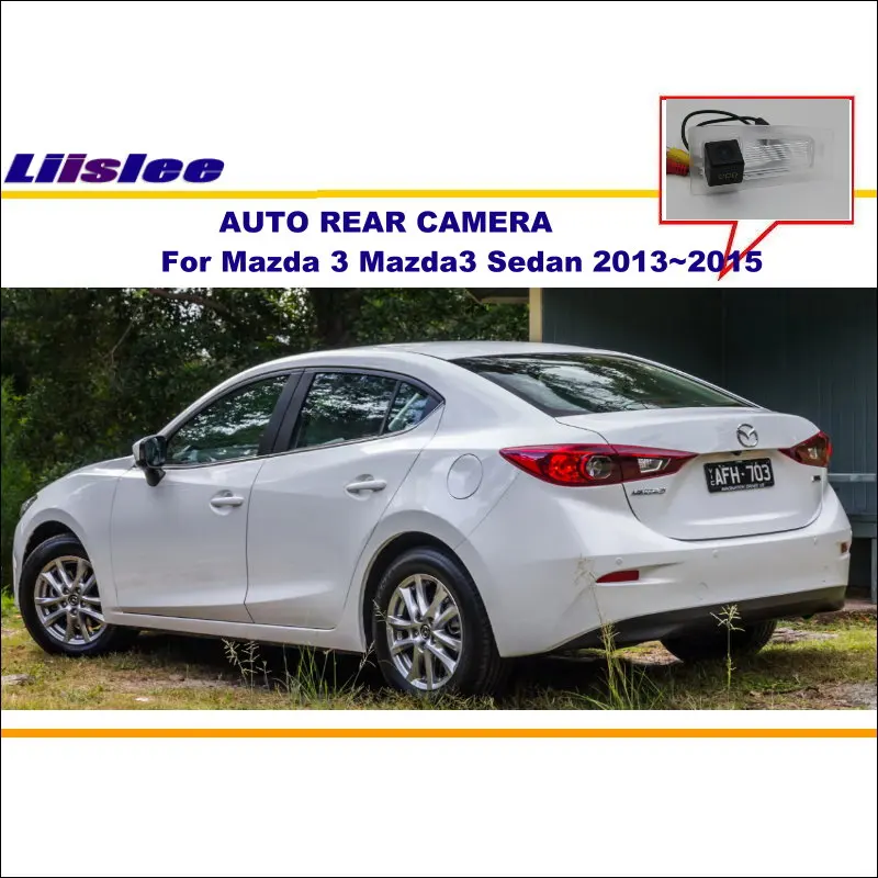 

Liislee Car Rear View Camera For Mazda 3 Mazda3 Sedan 2013~2015 / Reverse Camera / HD CCD RCA NTST PAL / License Plate Light OEM