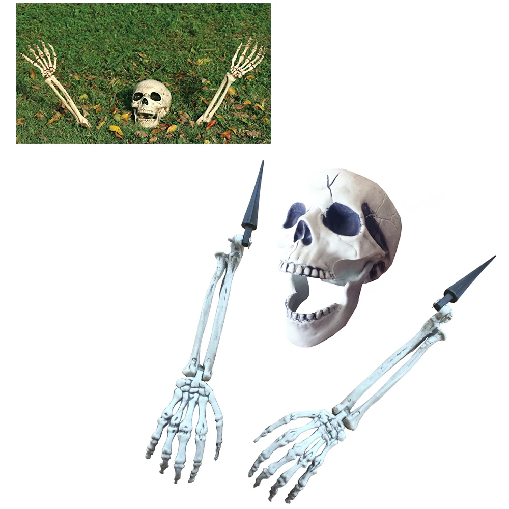 

3 Piece Buried Alive Skeleton Kit Breaking Ground Haunted House Escape horror props Halloween Decorations