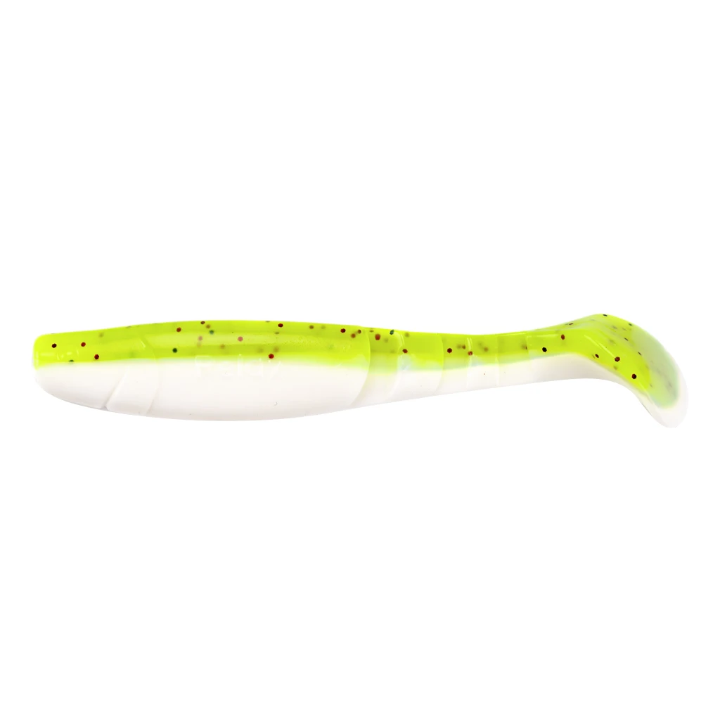 6pcs Swimbaits Minnow/Shad Paddle Tail Worms Soft Fishing Lures Baits for Saltwater and Freshwater Bass Trout Walleye Lure