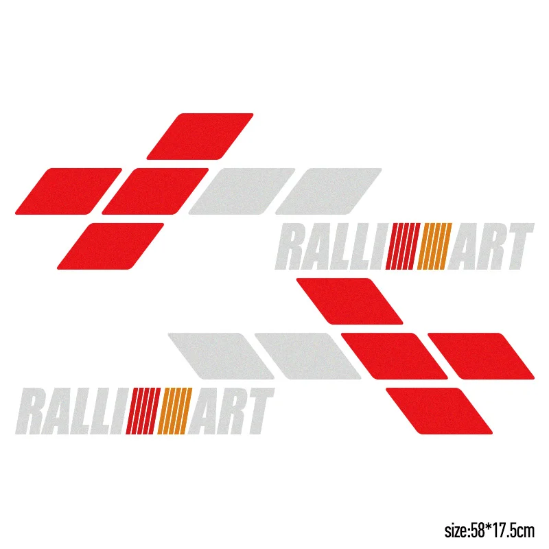 1 пара RALLIART дверные наклейки Наклейка для автомобиля Стайлинг Mitsubishi ASX Lancer Outlander