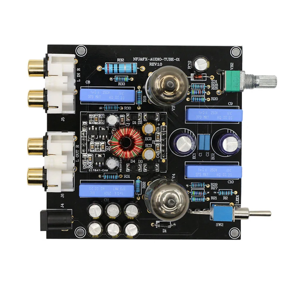 FX Audio TUBE 01 Bile Preamp ламповый усилитель Buffer 6J1 Mini Hi Fi с вилкой питания DC12V 1A|Усилители