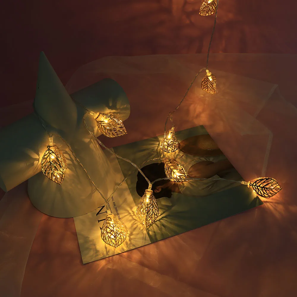 1.5M 10 LED Christmas String Lights Maple leaf Lighting Home Wedding