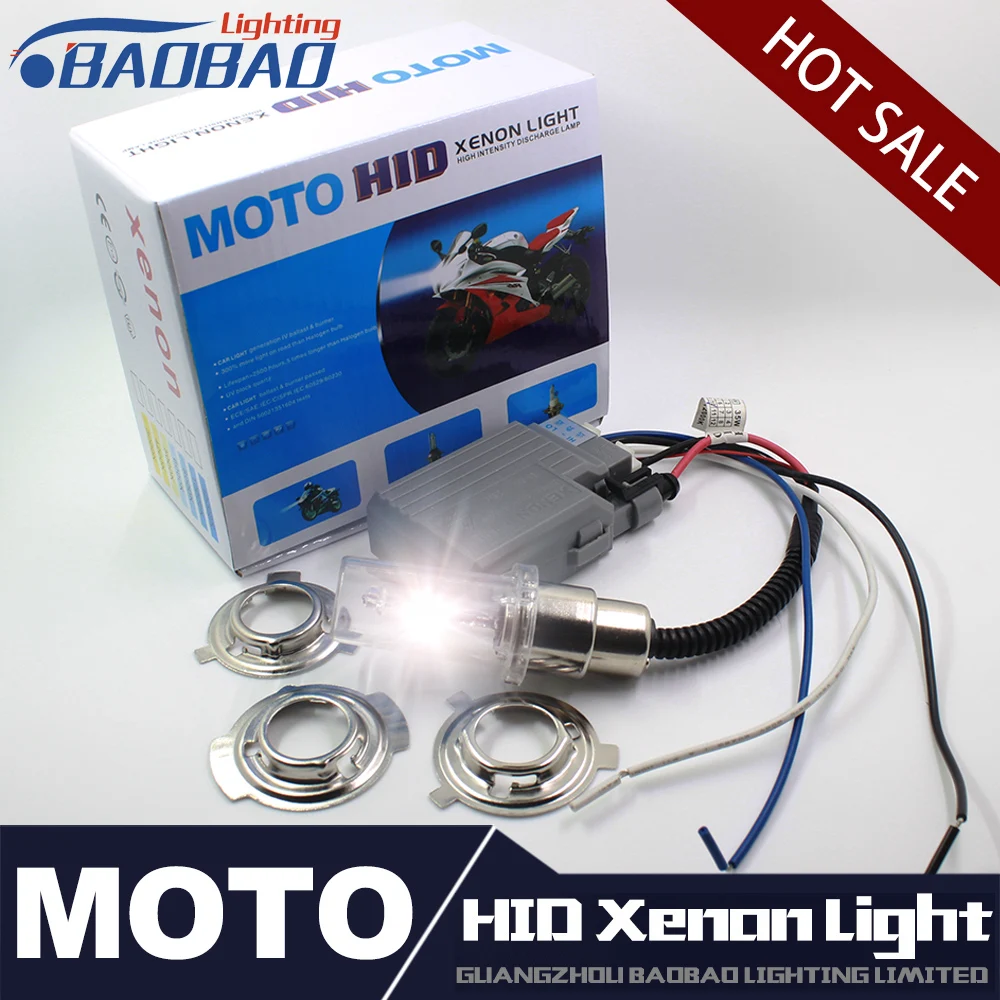 

BAOBAO Motorcycle HID Headlight kit, 6000K Moto Xenon light styling universal ballast lamp for BMW Honda YAMAHA kawasaki Suzuki
