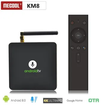 

Google Certified MECOOL KM8 Android 9.0 smart TV Box Voice Remote Amlogic S905X BT4.2/VP9 HDR10 Dolby Audio Support Youtube 4K