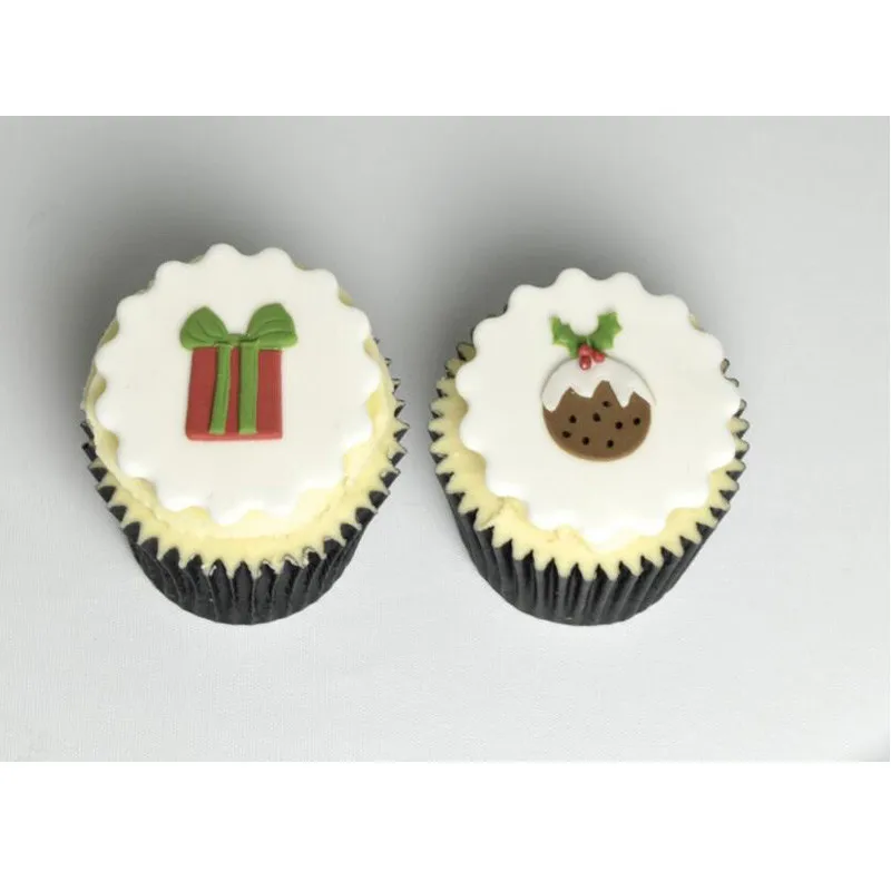 2 предмета Рождество Fondant (сахарная) торт Пластик пресс форм бисквит печенье резки