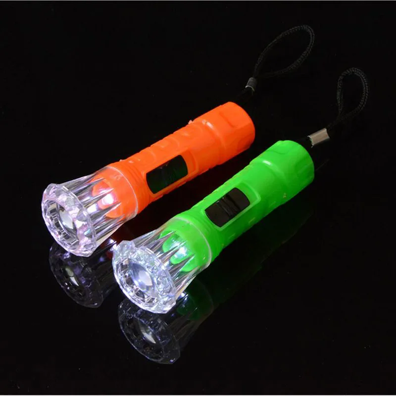

4pcs Mini Portable Transparent Electronic Small Plastic Flashlight Model Toys Light Up Toy for Children Model Building Kits Gift