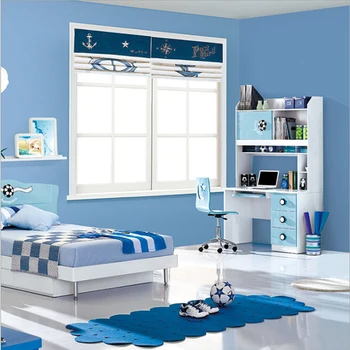 

Modern Korean Nordic Simple Children's Bedroom Cartoon Roman Curtain Lifting Curtains For Kids Kindergarten