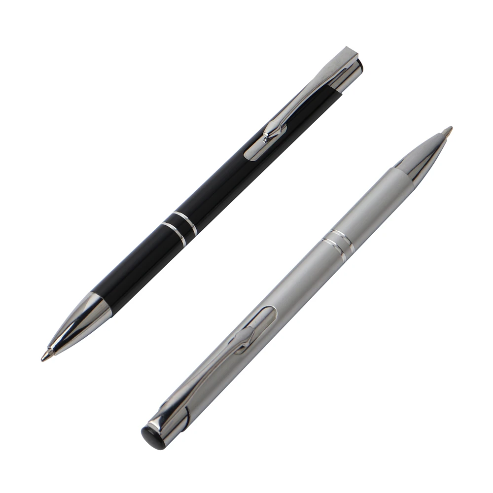 2PCS Ballpoint Pen Style Press Metal Material Ball Pens For School Office G2 Refill Black Blue Ink Writing 0.7mm Luxury Gift Pen 3