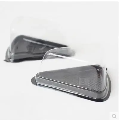 

Classic transparent triangular cake box Cheese mousse box plastic cake packaging box baking tool 100pcs/lots free shipping
