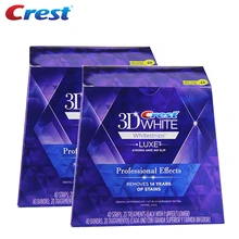 3D белые зубы Whitestrips люкс профессиональный эффект 40 Лечение 2 коробки оригинальная гигиена полости рта Отбеливание зубов полоски