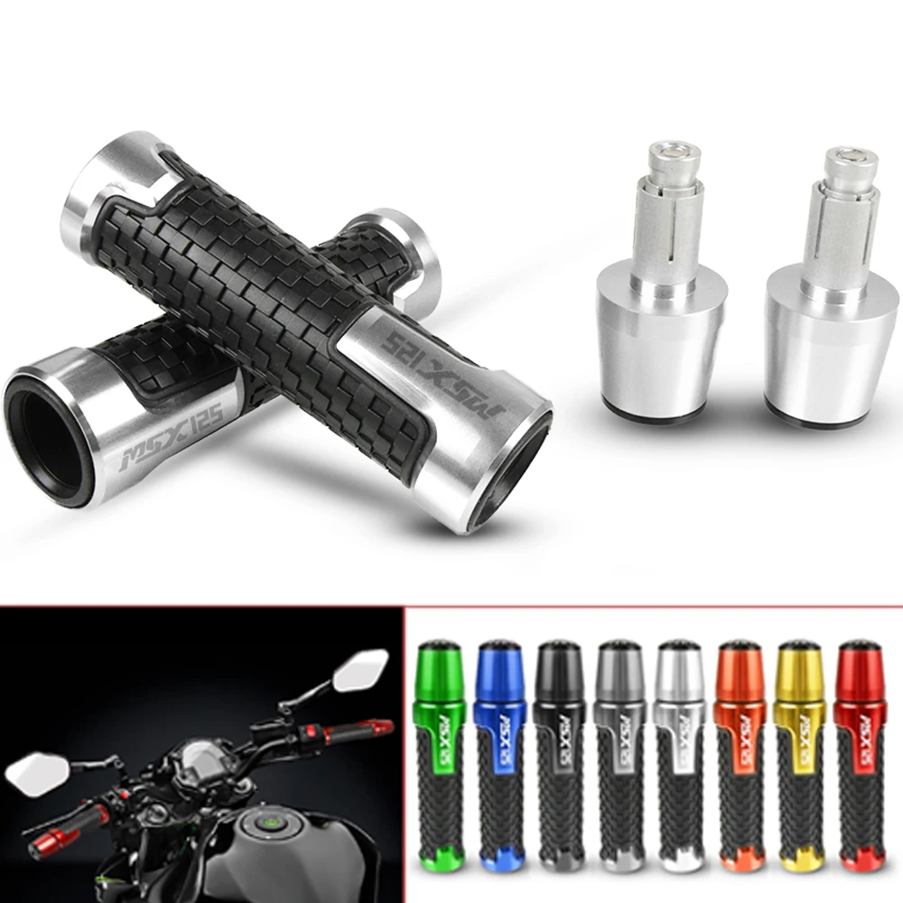 

Motorcycle CNC Aluminum Handlebar Hand Grips Moto Grips with ends Slider Caps Plugs For Honda MSX125 MSX 125 2014-2017 2015 2016