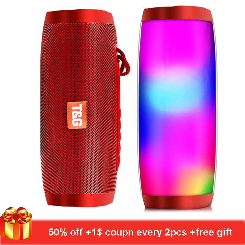 Ceny Przenośny głośnik Bluetooth bezprzewodowy głośnik bluetooth kolumna Boom Box na zewnątrz Bass TF Radio FM z LED światła HIFI Subwoofer