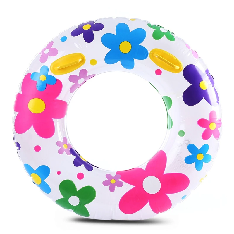 Colorful Flower Design Inflatable Stylish Swim Tube Swimming Ring