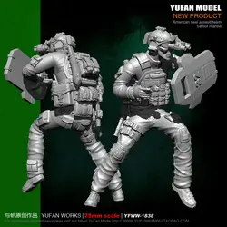 Yufan модель 1/24 Солдат модель комплект 75 мм каучуковый солдат Unmounted Yfww-1838