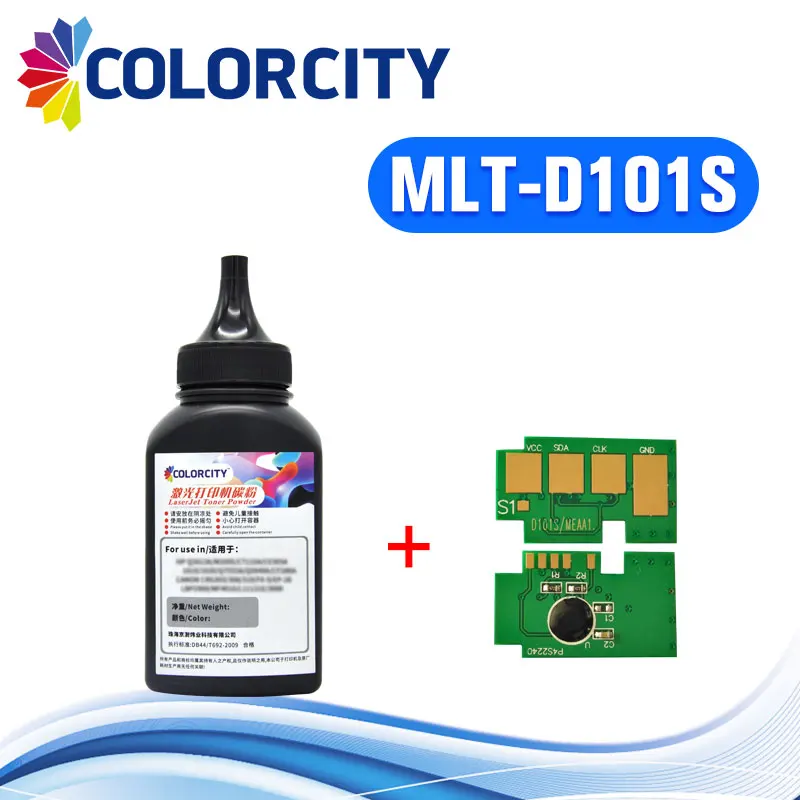 Mlt d101s Тонер порошок + чип для Samsung ML2165 ML2160 2165 мл 2160 2168 3405 SCX 3401 3400 принтер печати на