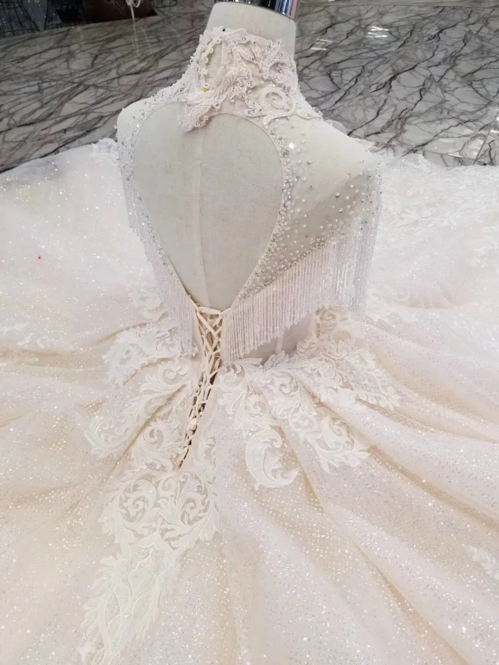 tassels wedding dresses