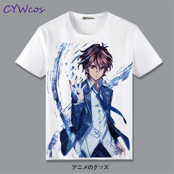 

Anime Guilty Crown OUMA SHU Cosplay YUZURIHA INORI Costume Suits T-shirt Daily Clothing Short Sleeves Shirt Female Costumes