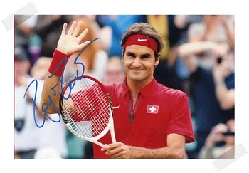 

Roger Federer autographed signed with pen original photo 4*6 inches collection freeshipping 012017