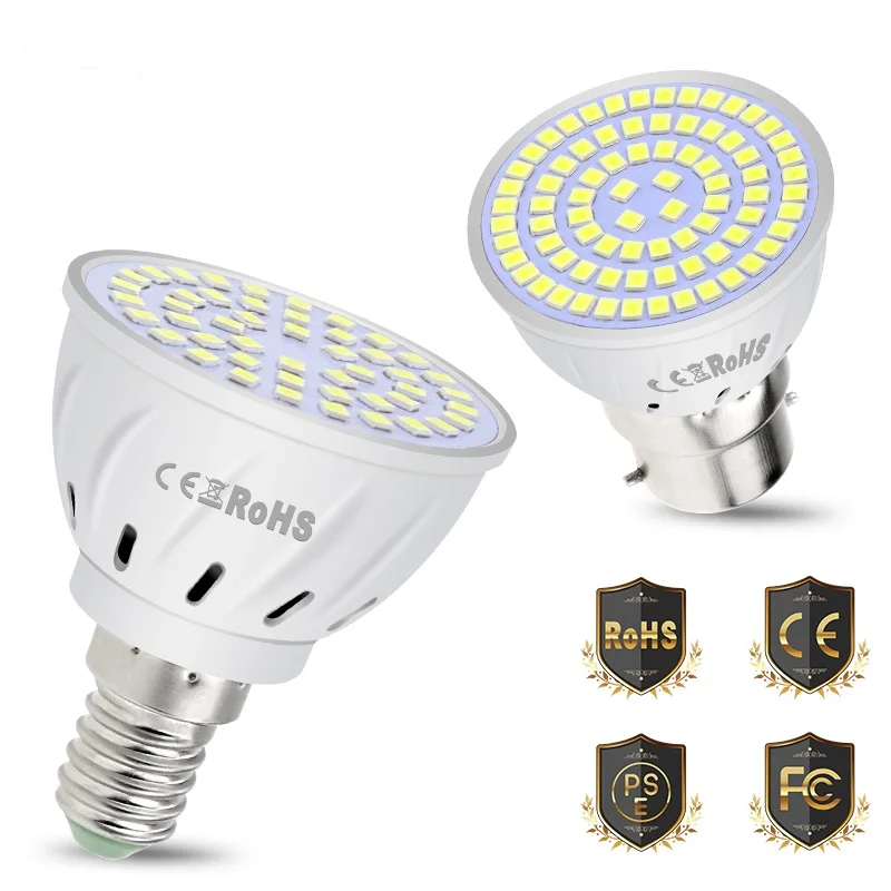 

CanLing E14 220V Lamp E27 LED Spotlight GU10 LED Bulb 2835SMD MR16 Light Bulb B22 Chandelier High Brightness Energy Saving Lamp