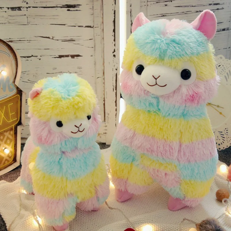 35 см/50 см Радуга Альпака Плюшевые Игрушечные лошадки Kawaii Alpacasso Фаршированные Игрушечные лошадки японский плюшевые куклы Игрушечные