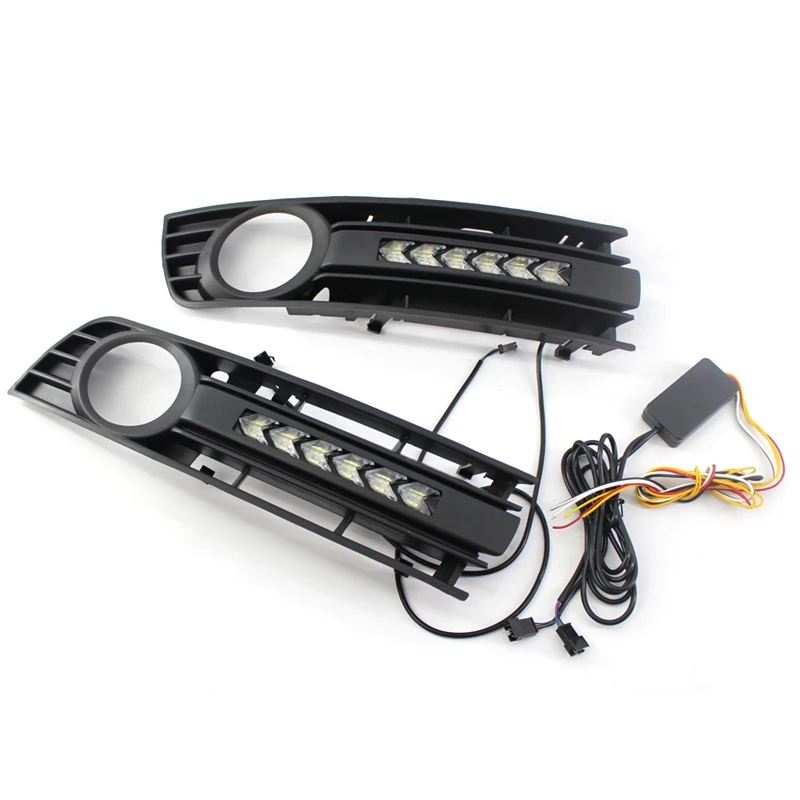 

Front Bumper Center Lower Grille Turn signal Light kit For Audi A4 B6 01-05