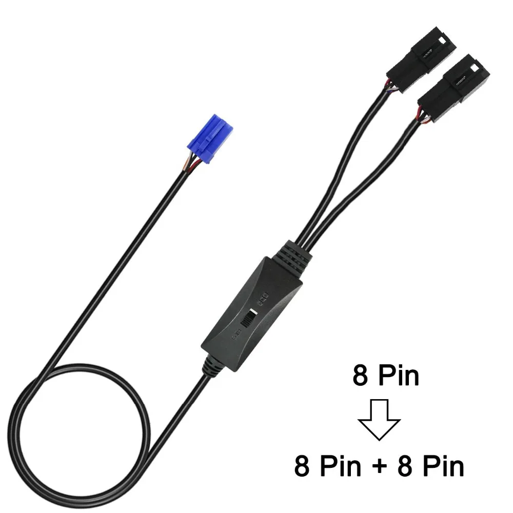 Car Radio Y Splitter Cable MP3/CDC Audio Wiring Harness for External MP3 AUX Navigation for Audi