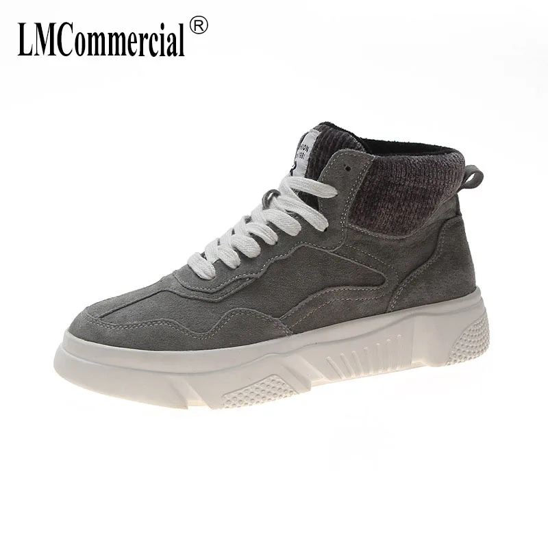 

cashmere casual shoes women autumn winter 2018 Korean cotton Riding boots velvet flat ankle boots for women snow boots woman