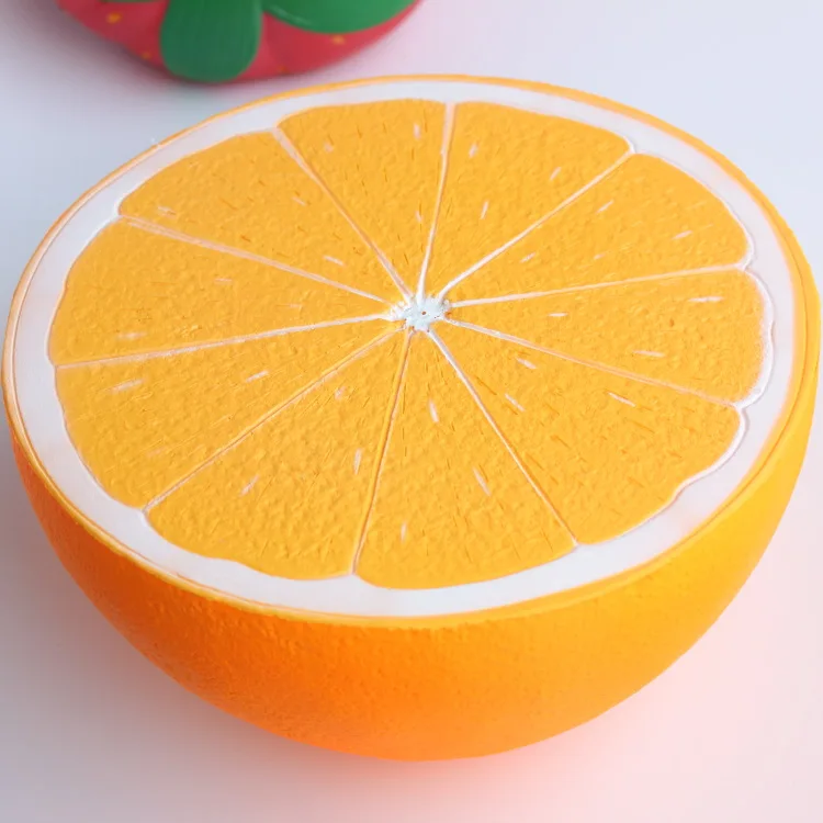 1 шт. высокое качество мягкое jumbo постепенно возвращающий форму 25 см супер большой оранжевый ароматизированный Защита окружающей среды нетоксичные игрушки сжимаются