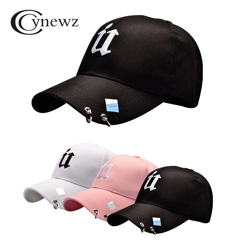 

Fashion Men Baseball Cap Women Hip Hop Baseball Hats With Metal Rings Casual Cool Letter Hip Hop Baseball Hats Snapback Caps