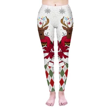 Модные женские леггинсы, хипстерские леггинсы с рождественским принтом, обтягивающие леггинсы для фитнеса, эластичные леггинсы в стиле панк