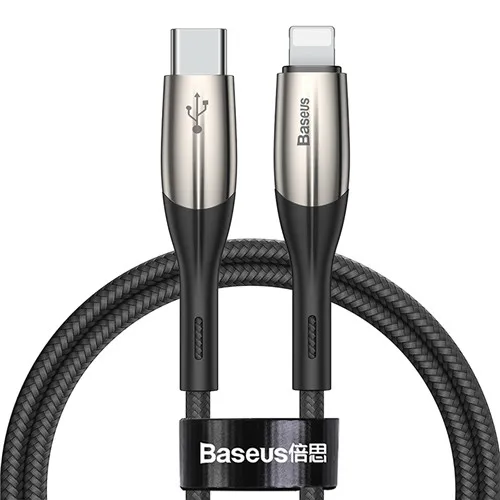 Baseus Upgrade 18W PD Быстрый кабель для зарядки USB type C к iP для iPhone зарядный кабель USB C к L Кабель для передачи данных для Apple iPhone - Цвет: Черный