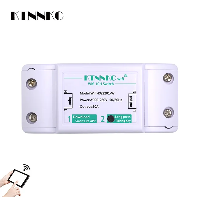Ktnnkg Wifi Remote Switch Control Light Relay Receiver Universal Ktnnkg Wifi Remote Switch Control Light Relay Receiver Universal Wireless Smart Home Gadgets 10a 220v