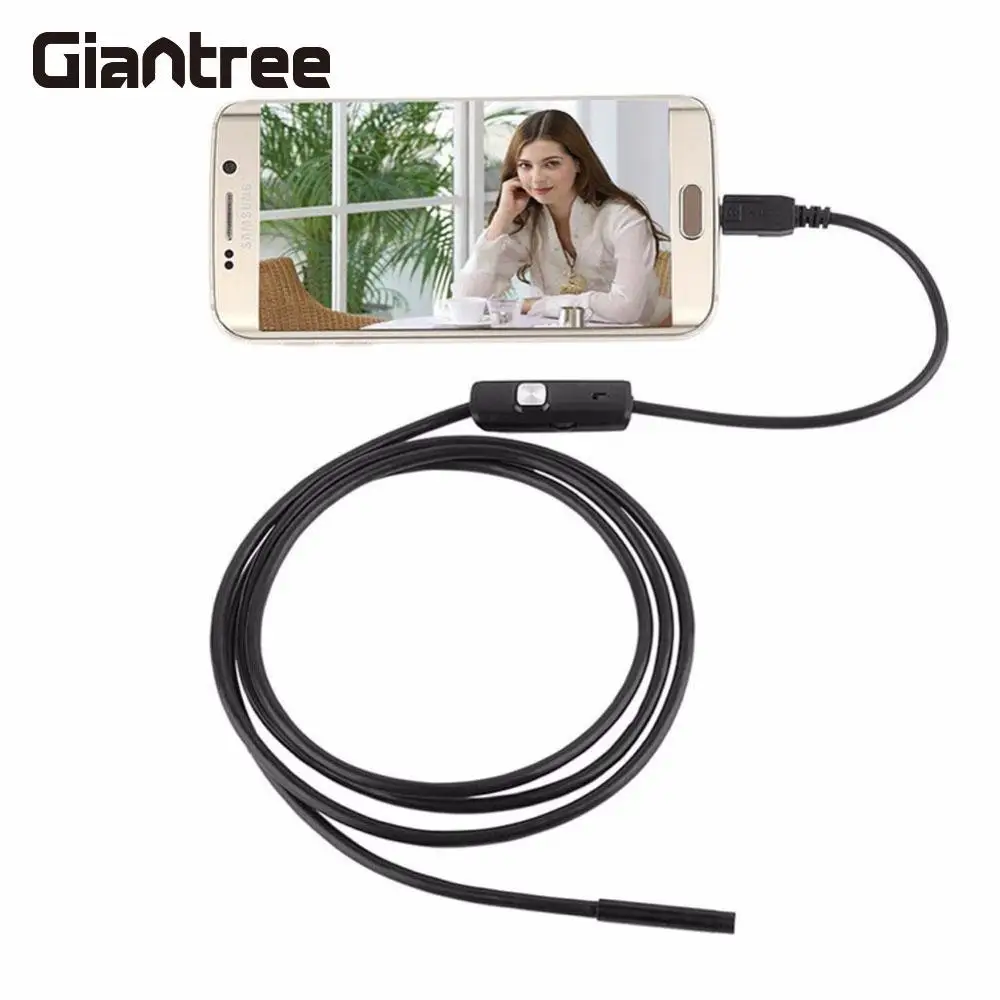 

Giantree 2M 7MM USB Borescope Android Endoscope Inspection LED Tube Video IP67 Camera Scope OTG USB Endoscoop Camera Borescope