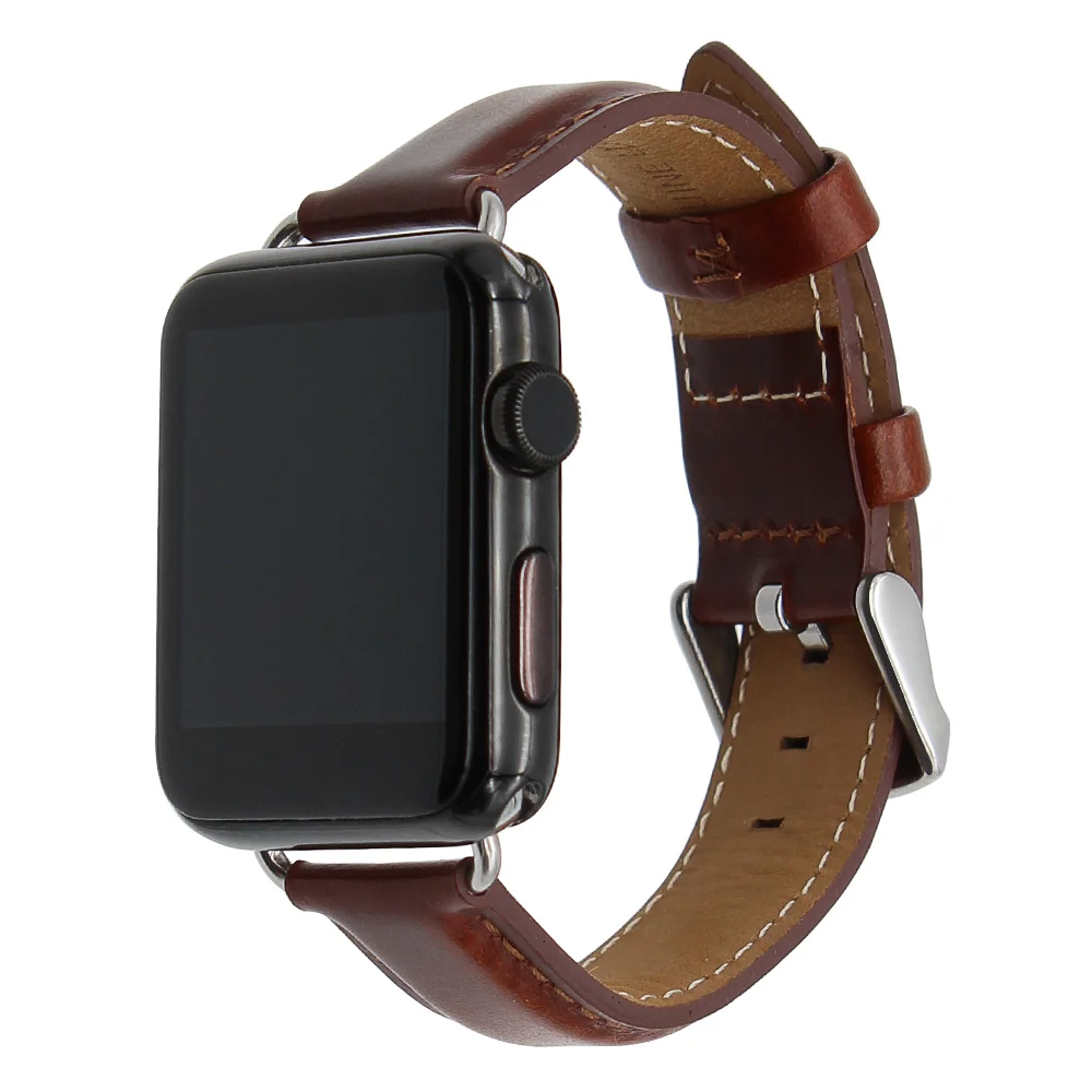 Итальянский ремешок для часов из натуральной кожи 38 мм 42 iWatch Apple Watch Series 1 2 сменный
