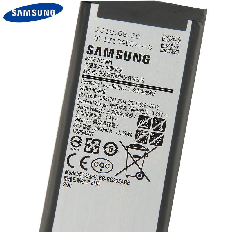 Аккумулятор samsung EB-BG935ABE EB-BG935ABA для samsung GALAXY S7 Edge G9350 G935FD SM-G935F аккумулятор 3600 мАч