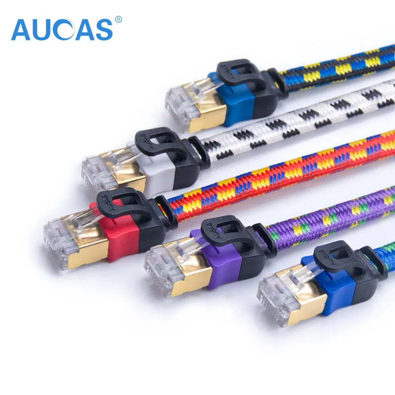 Free Shipping China Post 3Pcs/Lot 1 meter CAT7 CAT6A Flat Patch Cord Cable for RJ45 lan cable 