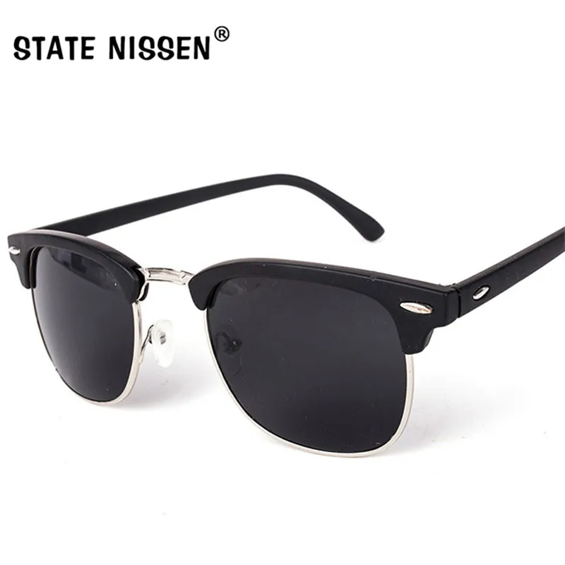 

STATE NISSEN New Uniesex Style Sunglasses Women Men's Sun Glasses Designer Brands Vintage Mirror Glasses Square UV400 Goggles