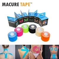 Macure Tape 6 рулонов кинезиологический спортивный рулон 5 м кинезиологическая лента синтетическая кинезиологическая лента для локтя и наколенников спортивные безопасные - Цвет: 6 different color